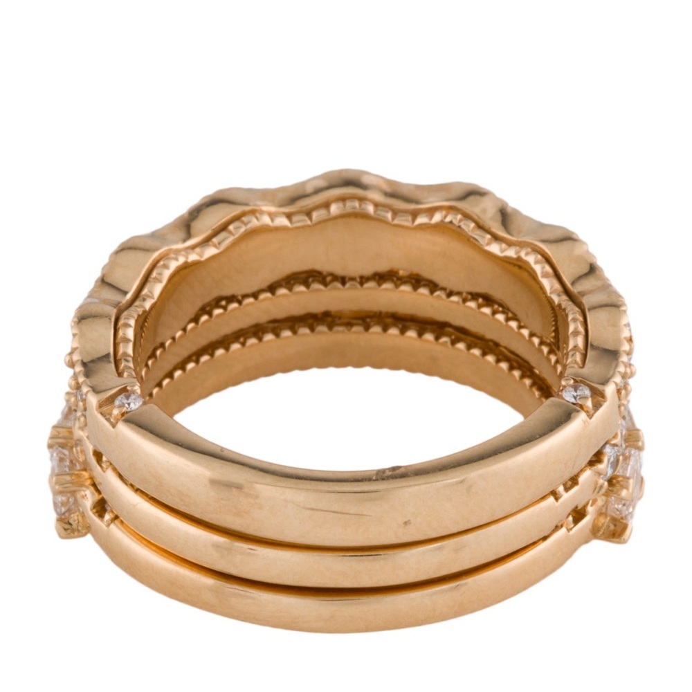 Gold And Silver Diamond Ring Set - image 2